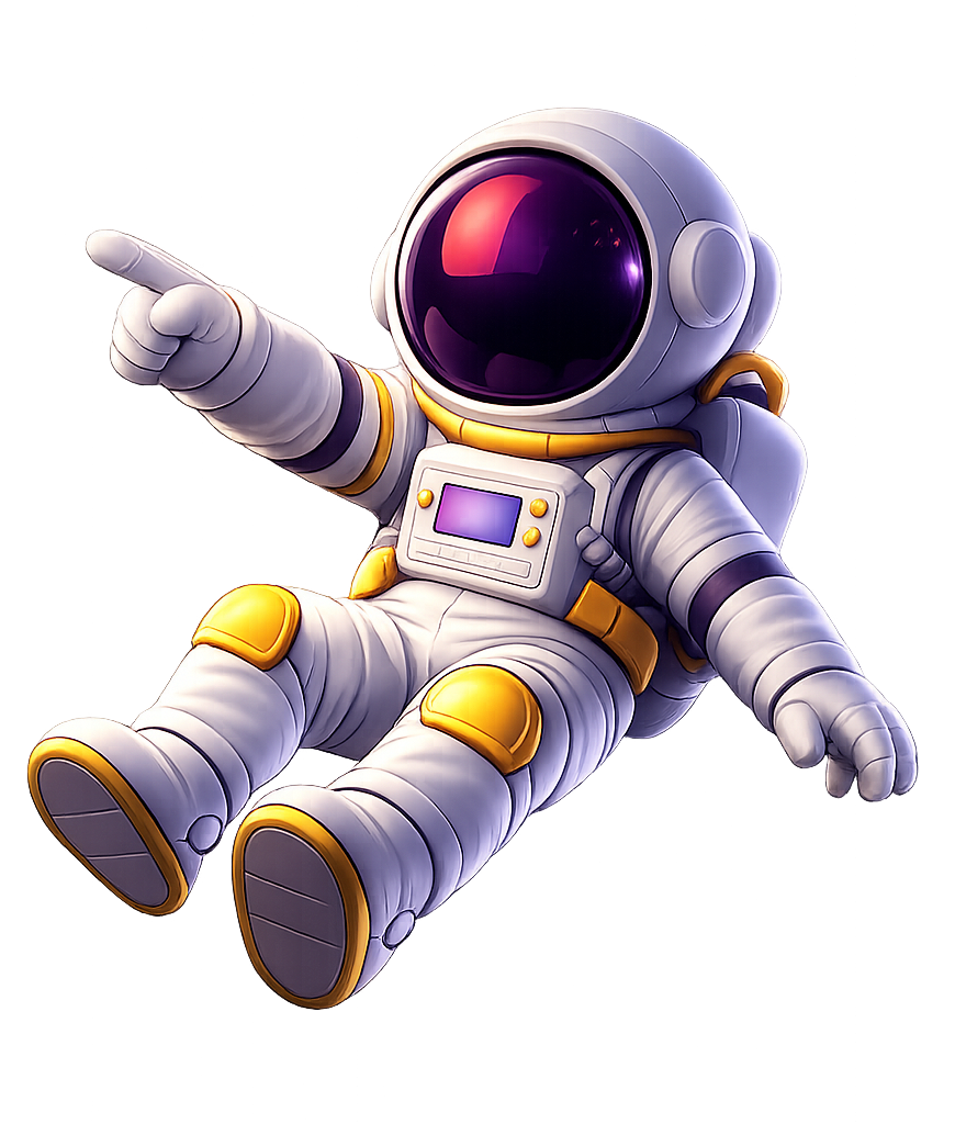Astronaut pointing